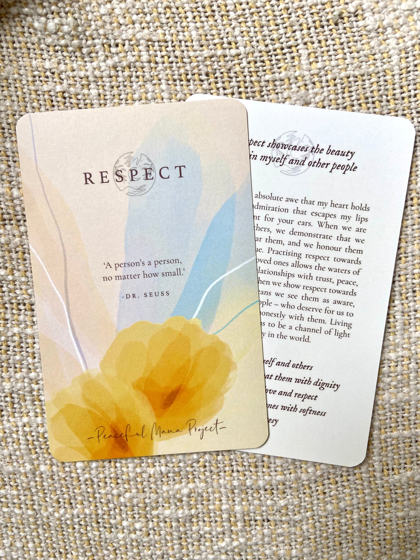 Peaceful Mama affirmation card - For The Mama Collective