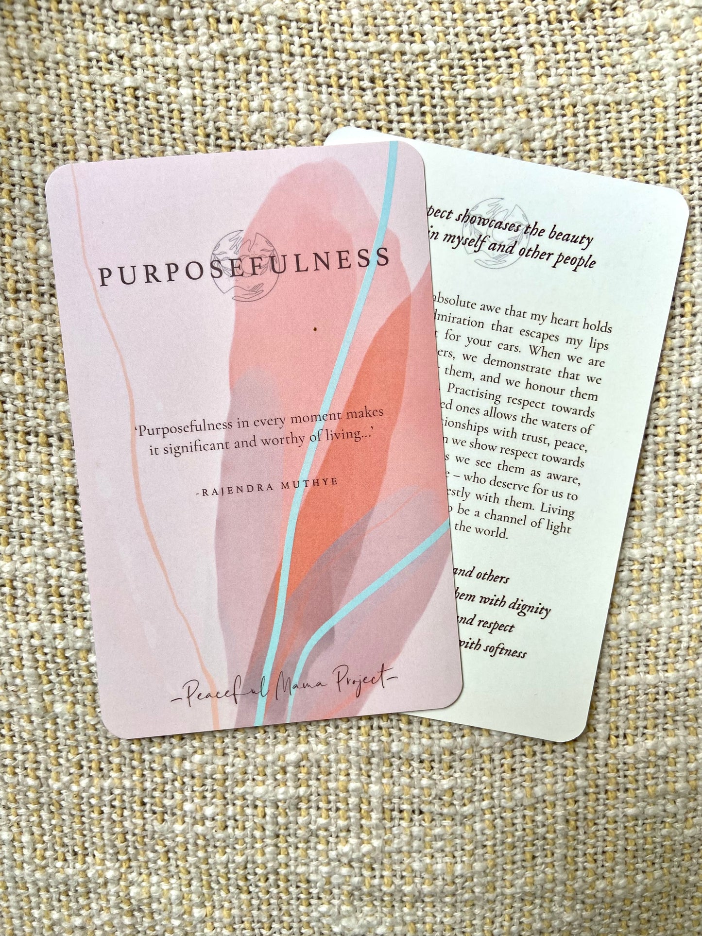 Peaceful Mama affirmation card - For The Mama Collective