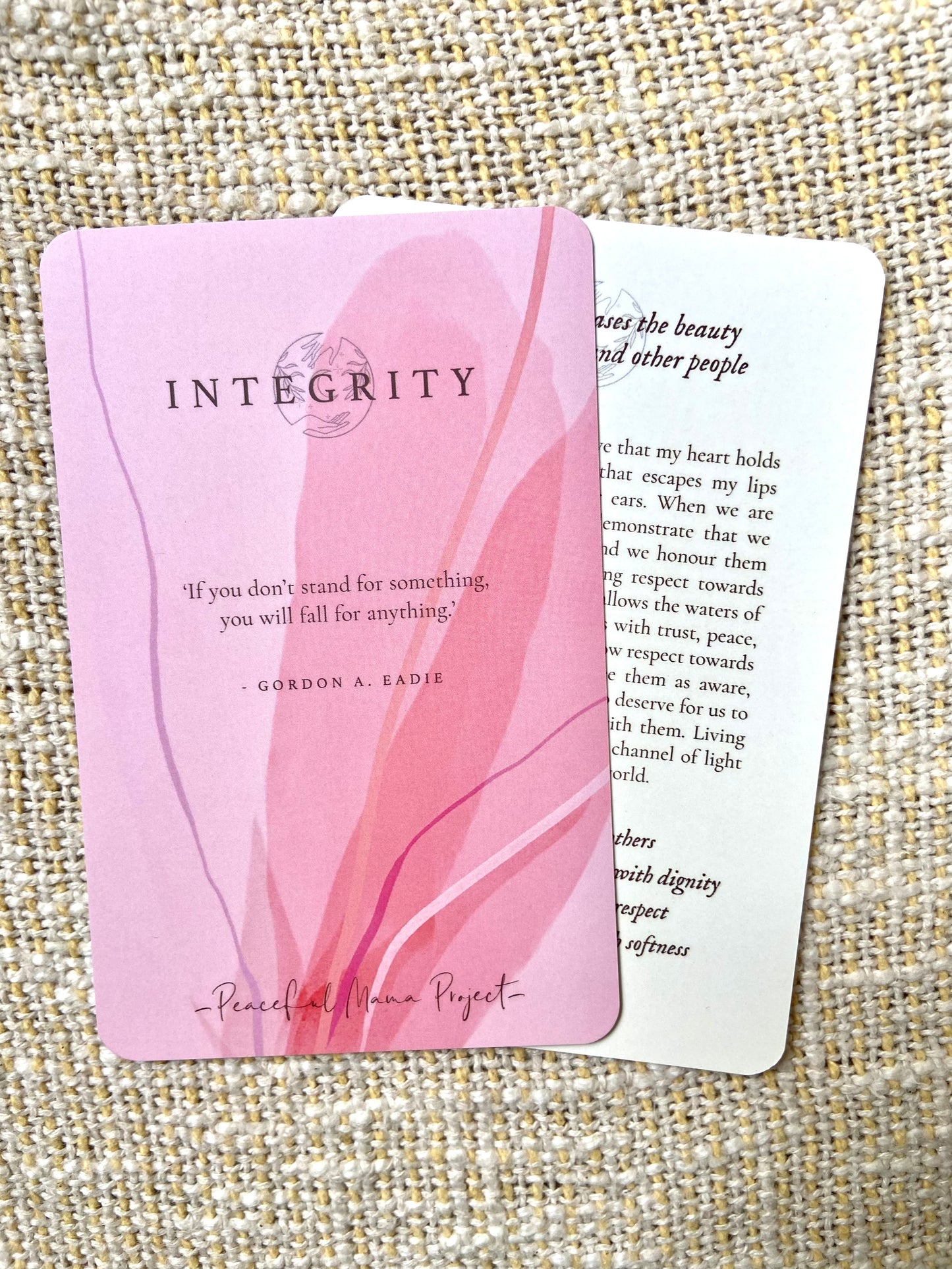 Peaceful Mama affirmation card - For The Mama Collective