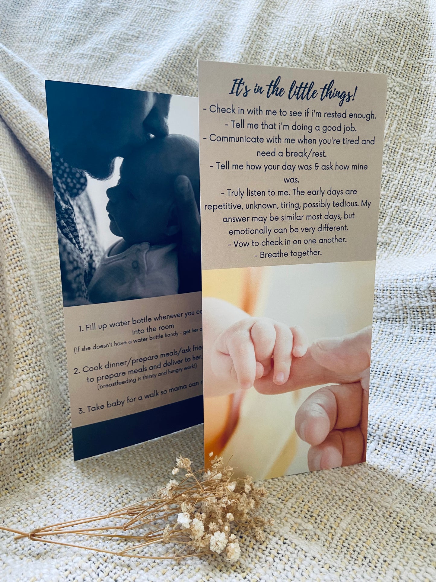 Postpartum & Papa tips (Brochure) - For The Mama Collective