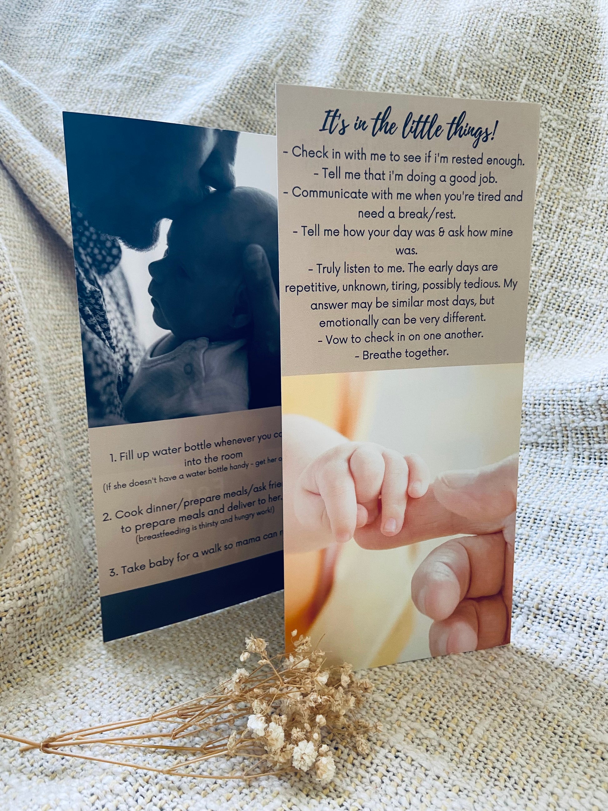 Postpartum & Papa tips (Brochure) - For The Mama Collective