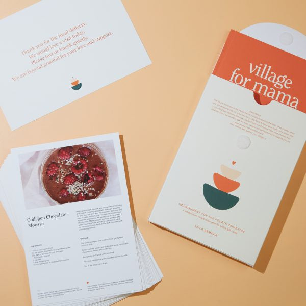 Village For Mama - Fourth Trimester recipe book with recipe handout cards. - For The Mama Collective