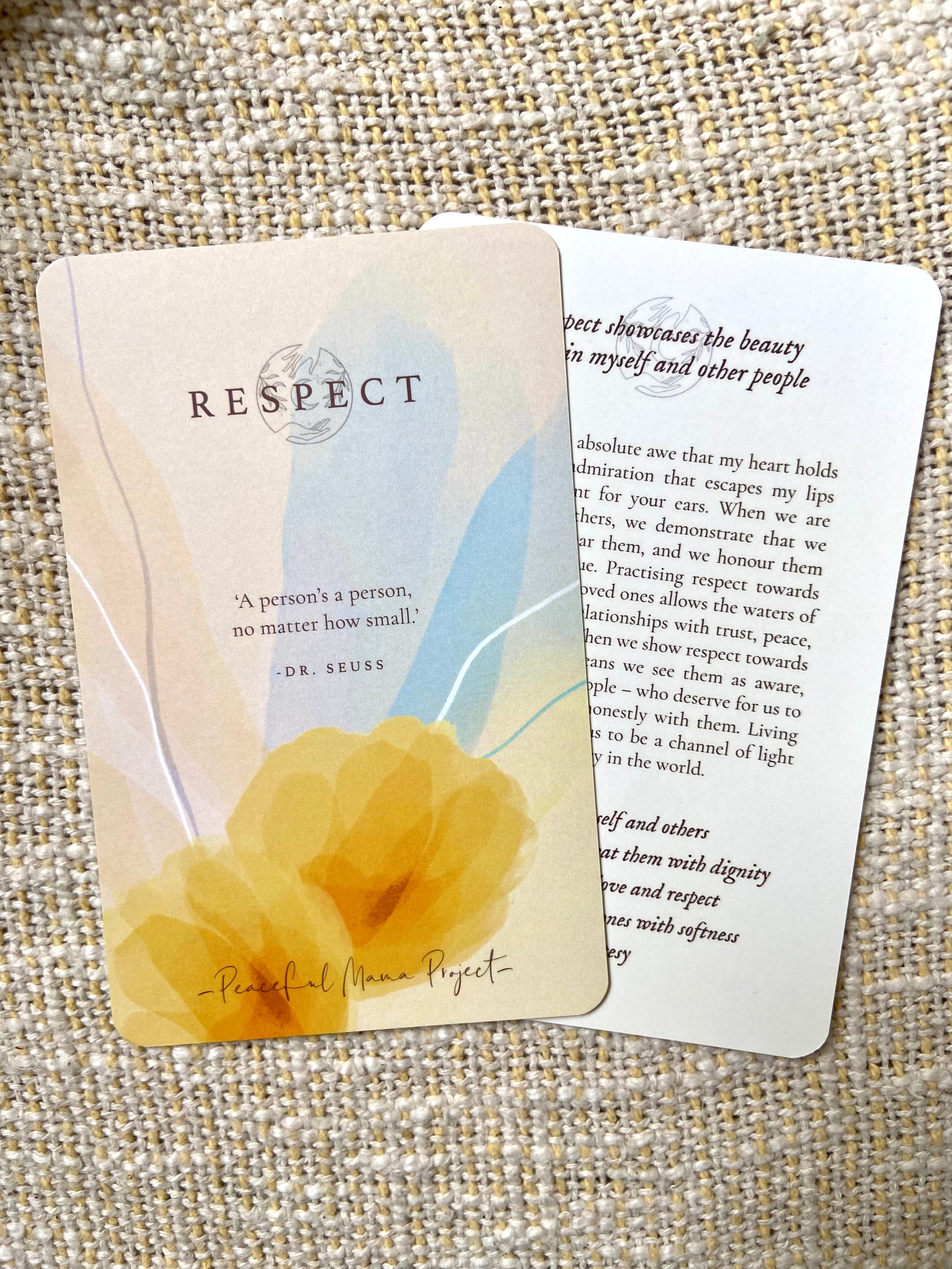 Peaceful Mama affirmation card - For The Mama Collective 