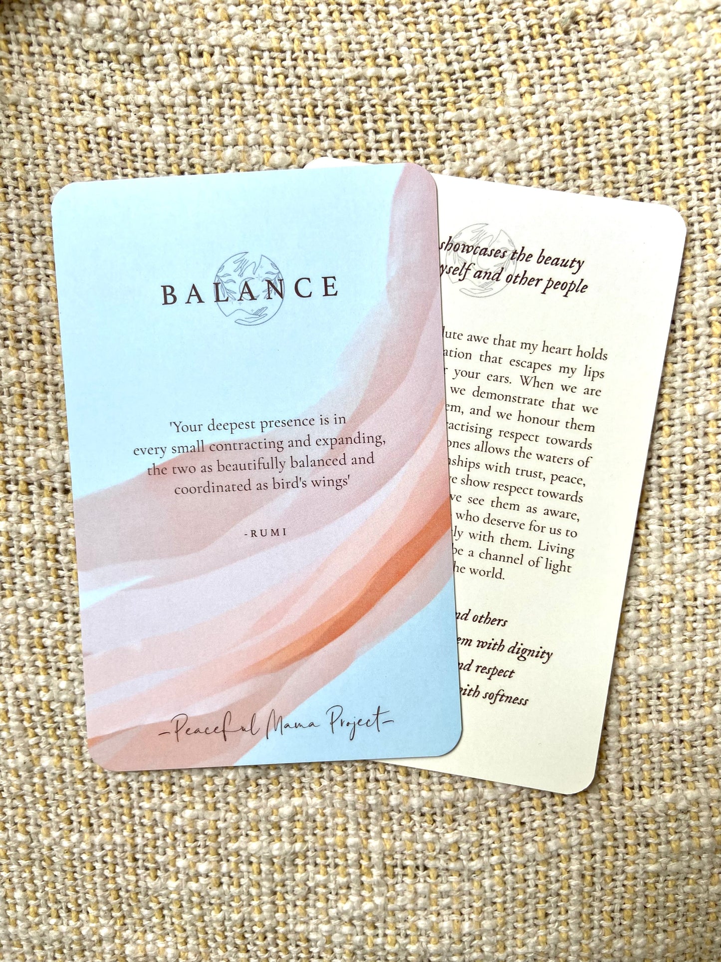 Peaceful Mama affirmation card - For The Mama Collective 