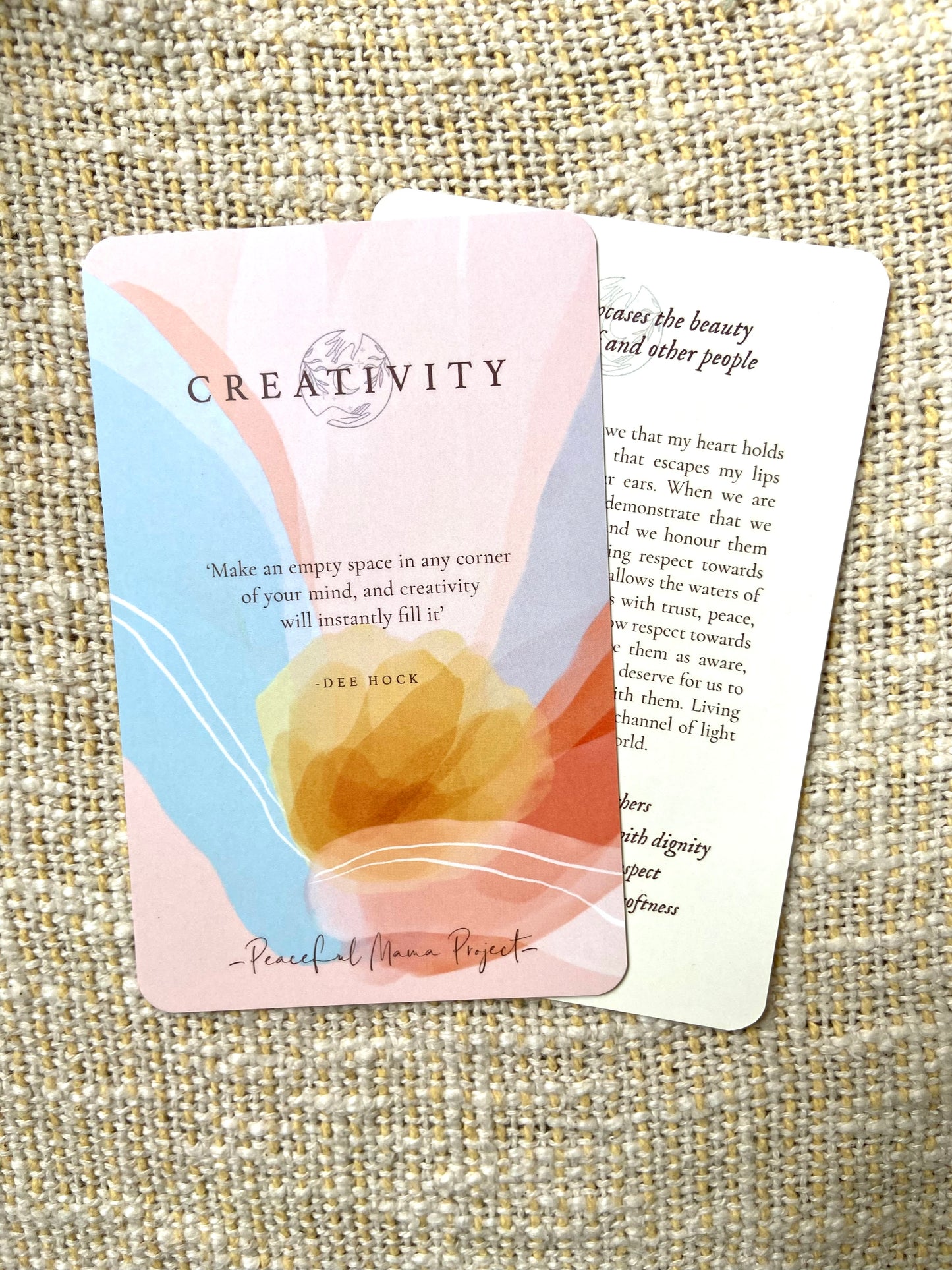 Peaceful Mama affirmation card - For The Mama Collective 